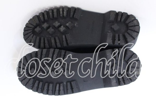 画像6: DearMyLove / 厚底メイドフリルシューズ 23.5cm クロ×シロ O-25-09-12-006-EL-SH-IG-ZT-K001 (6)