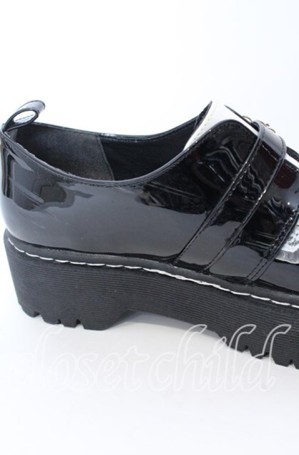 画像7: DearMyLove / 厚底メイドフリルシューズ 23.5cm クロ×シロ O-25-09-12-006-EL-SH-IG-ZT-K001 (7)