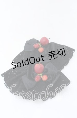 画像: BABY,THE STARS SHINE BRIGHT / 赤いひとかけらのMarchenお袖留め  クロ O-25-09-12-010-BA-ZA-IG-ZT485-F002