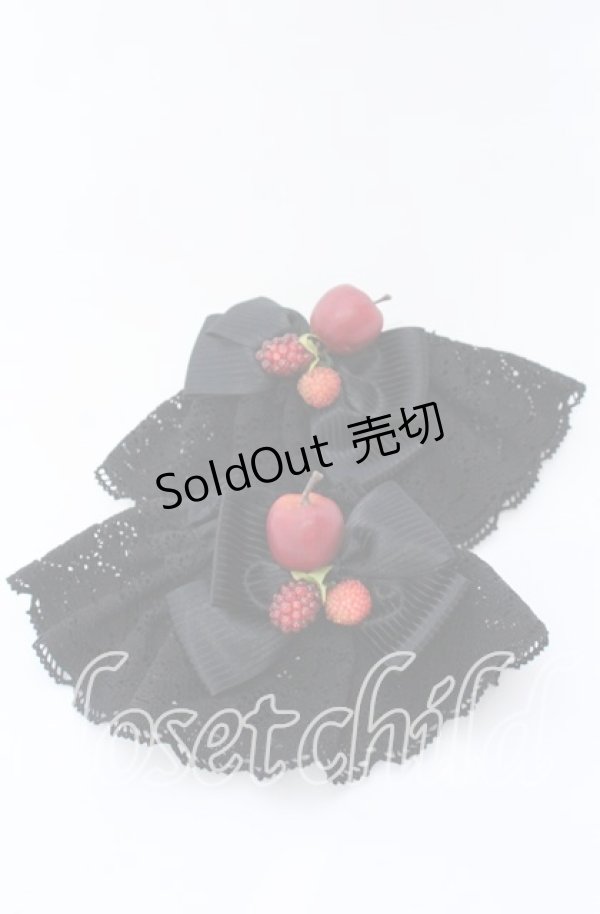 画像1: BABY,THE STARS SHINE BRIGHT / 赤いひとかけらのMarchenお袖留め  クロ O-25-09-12-010-BA-ZA-IG-ZT485-F002 (1)