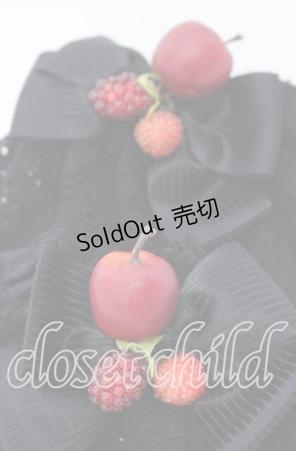 画像2: BABY,THE STARS SHINE BRIGHT / 赤いひとかけらのMarchenお袖留め  クロ O-25-09-12-010-BA-ZA-IG-ZT485-F002 (2)