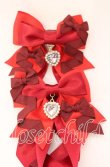 画像2: LOTUS ribbon / グログランリボンロングツインテールリボンバレッタ  アカ O-25-09-12-014-EL-AC-IG-OS (2)