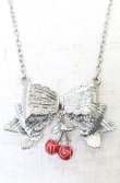 画像1: BABY,THE STARS SHINE BRIGHT / チェリーリボンモチーフネックレス  シルバー O-25-09-12-018-BA-AC-IG-OS (1)
