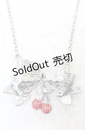 画像: BABY,THE STARS SHINE BRIGHT / チェリーリボンモチーフネックレス  シルバー O-25-09-12-018-BA-AC-IG-OS