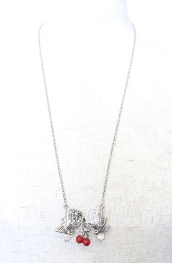 画像2: BABY,THE STARS SHINE BRIGHT / チェリーリボンモチーフネックレス  シルバー O-25-09-12-018-BA-AC-IG-OS (2)