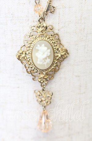 画像: axes femme / ローズカメオキーネックレス  ゴールド O-25-09-12-020-AX-AC-IG-OS