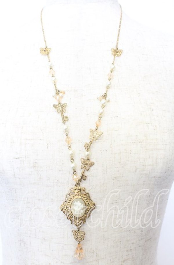 画像2: axes femme / ローズカメオキーネックレス  ゴールド O-25-09-12-020-AX-AC-IG-OS (2)