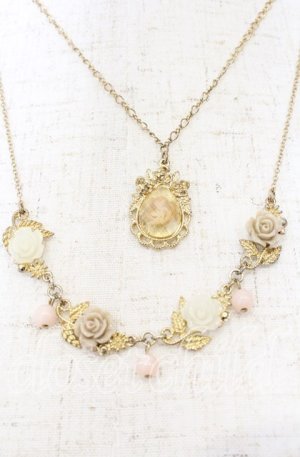 画像: axes femme / ローズ2連ネックレス  ゴールド O-25-09-12-021-AX-AC-IG-OS