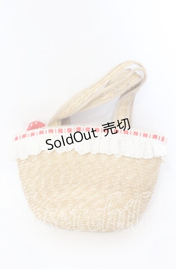 画像4: Angelic Pretty / Lovelyドットストローバッグ  ナチュラル×アカ O-25-09-12-028-AP-BG-IG-OS (4)