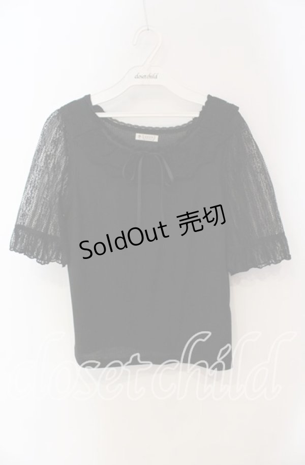 画像1: axes femme / 20thレース使いトップス F クロ O-25-09-13-035-AX-TO-OW-OS (1)