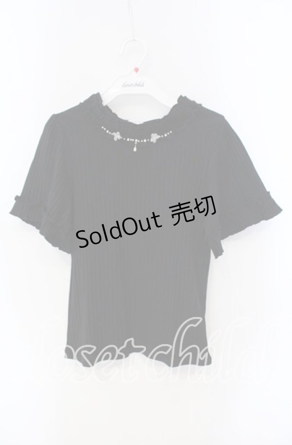 画像1: axes femme / 吸水速乾プチスタンドリブプルオーバー F クロ O-25-09-13-038-AX-TO-OW-OS (1)