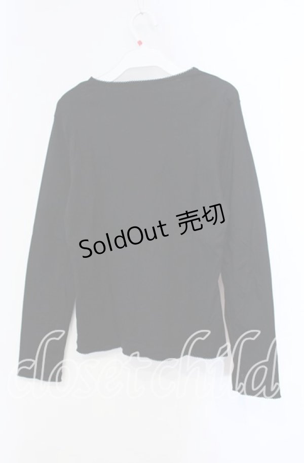 画像3: PINK HOUSE / オーナメントローズプリントカットソー  クロ O-25-09-13-039-LO-TO-OW-OS (3)