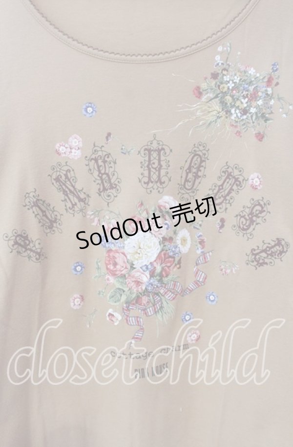画像2: PINK HOUSE / ピンクコテージチャームptカットソー 3（M） ベージュ O-25-09-13-040-LO-TO-OW-OS (2)