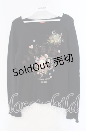 画像: PINK HOUSE / ピンクコテージチャームptカットソー 3（M） クロ O-25-09-13-042-LO-TO-OW-OS