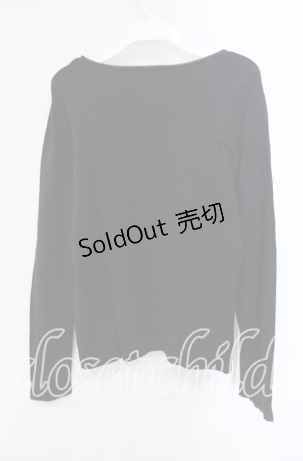 画像3: PINK HOUSE / ピンクコテージチャームptカットソー 3（M） クロ O-25-09-13-042-LO-TO-OW-OS (3)