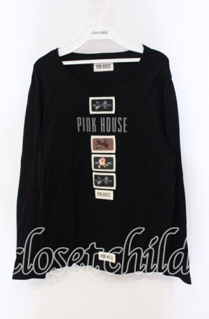 画像: PINK HOUSE / ワッペン＆ロゴ使いカットソー  クロ O-25-09-13-045-LO-TO-OW-OS