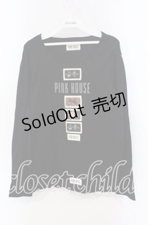 画像: PINK HOUSE / ワッペン＆ロゴ使いカットソー  クロ O-25-09-13-045-LO-TO-OW-OS