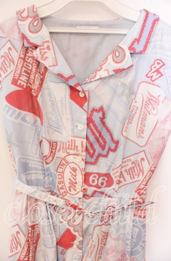 画像2: MILK / Patch girlワンピース  サックス O-25-09-13-004-ML-OP-IG-OS (2)