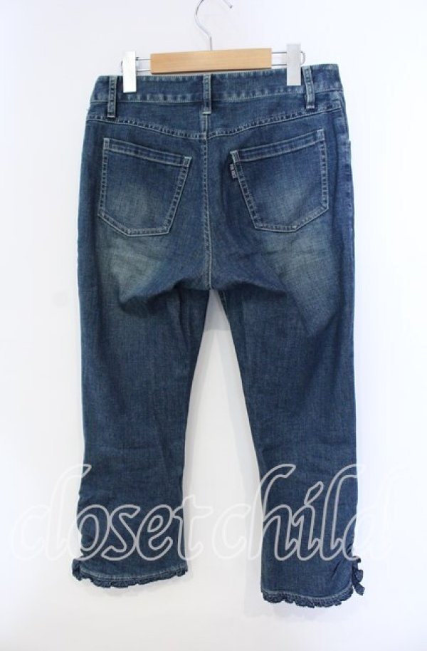 画像2: PINK HOUSE / 裾リボン使いデニムパンツ M ブルー O-25-09-13-049-LO-PA-OW-ZT268 (2)