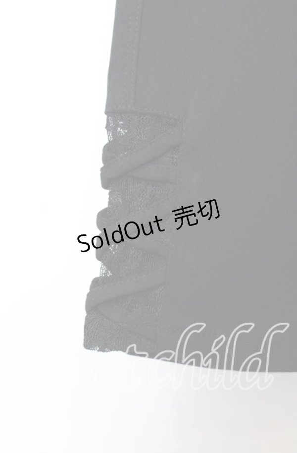 画像2: axes femme / 裾レースストレッチスキニー M クロ O-25-09-13-052-AX-PA-OW-ZT276 (2)