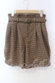 画像1: Fi.n.t / ラウンドシルエットチェック柄ショートパンツ  ブラウン O-25-09-13-054-CA-PA-IG-ZT359 (1)