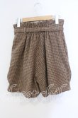 画像2: Fi.n.t / ラウンドシルエットチェック柄ショートパンツ  ブラウン O-25-09-13-054-CA-PA-IG-ZT359 (2)