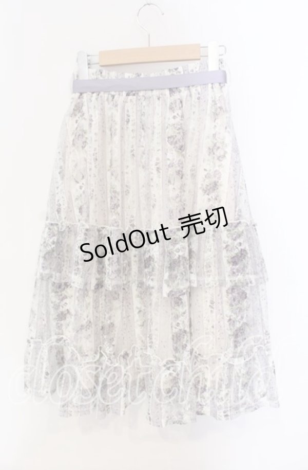 画像3: axes femme / ストライプローズ柄スカート F ラベンダー O-25-09-13-056-AX-SK-OW-OS (3)