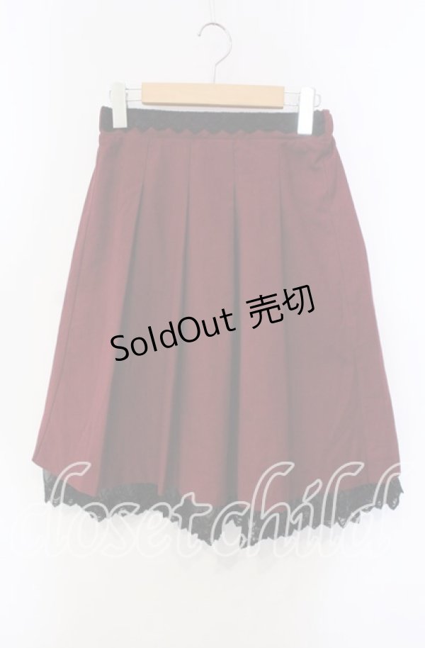 画像1: axes femme / プリーツミドルスカート M ワイン O-25-09-13-062-AX-SK-OW-OS (1)