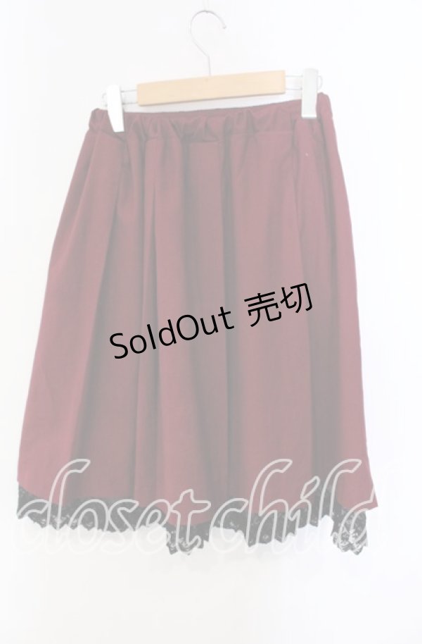 画像3: axes femme / プリーツミドルスカート M ワイン O-25-09-13-062-AX-SK-OW-OS (3)