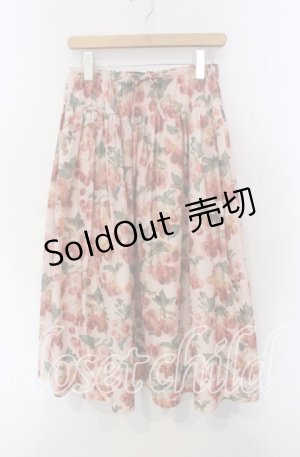 画像: Jane Marple Dans Le Salon / Winter cherries panel skirt M ピンク系 O-25-09-13-067-JM-SK-IG-OS