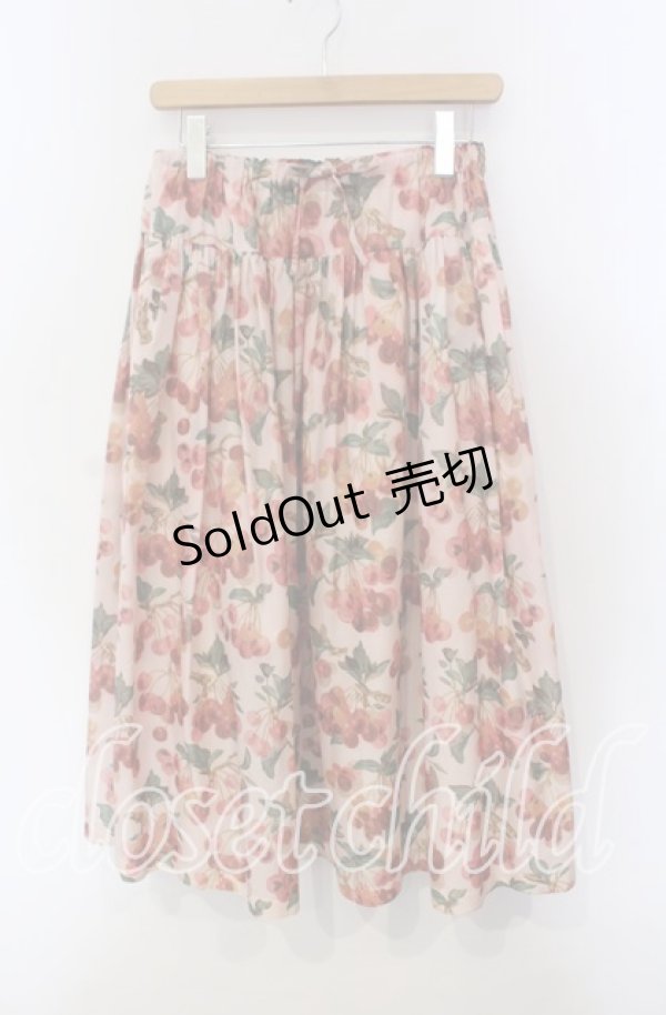 画像1: Jane Marple Dans Le Salon / Winter cherries panel skirt M ピンク系 O-25-09-13-067-JM-SK-IG-OS (1)
