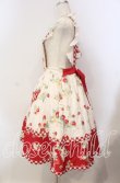 画像4: 包子猪Lolita / Strawberry Orchard 苺のサスペンダースカート XXL アイボリー×アカ O-25-09-13-069-LO-SK-OW-OS (4)