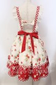 画像5: 包子猪Lolita / Strawberry Orchard 苺のサスペンダースカート XXL アイボリー×アカ O-25-09-13-069-LO-SK-OW-OS (5)