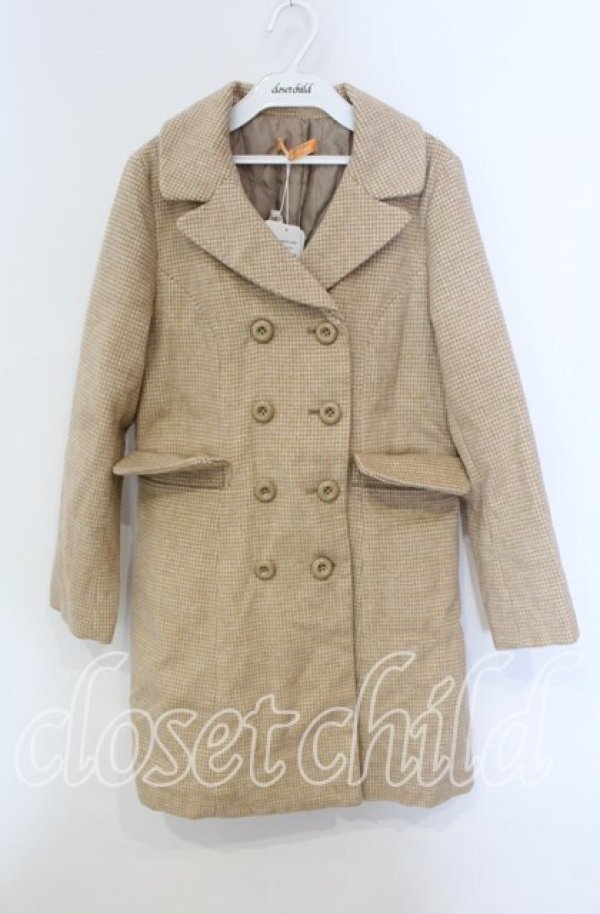 画像1: Fi.n.t / ダブル釦レトロジャケットコート  ベージュ O-25-09-13-007-CA-CO-IG-ZT-C022 (1)