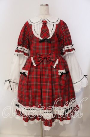 画像: LIEF / LIEF in The Dreamワンピース XL レッドタータン O-25-09-13-076-LO-OP-OW-OS