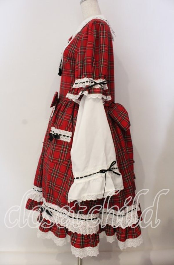 画像4: LIEF / LIEF in The Dreamワンピース XL レッドタータン O-25-09-13-076-LO-OP-OW-OS (4)