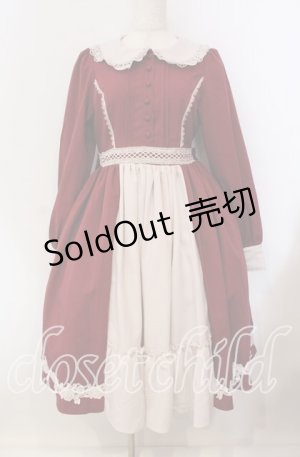 画像: axes femme kawaii / 童話の小公女ワンピース M ワイン O-25-09-13-078-AX-OP-OW-OS