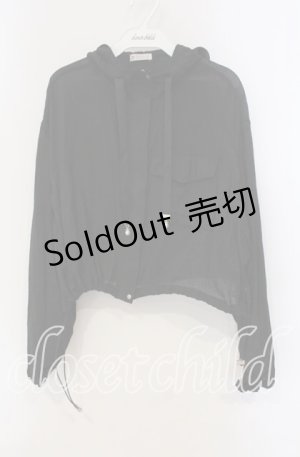画像: axes femme / ポケット付シアーパーカー F クロ O-25-09-13-080-AX-TO-OW-ZT0916B
