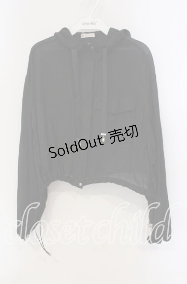 画像1: axes femme / ポケット付シアーパーカー F クロ O-25-09-13-080-AX-TO-OW-ZT0916B (1)