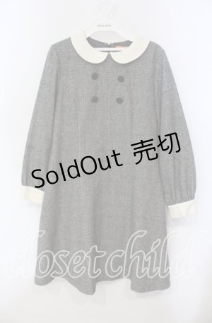 画像: Fi.n.t / グレンチェックワンピース  グレー O-25-09-13-084-CA-OP-IG-ZT093