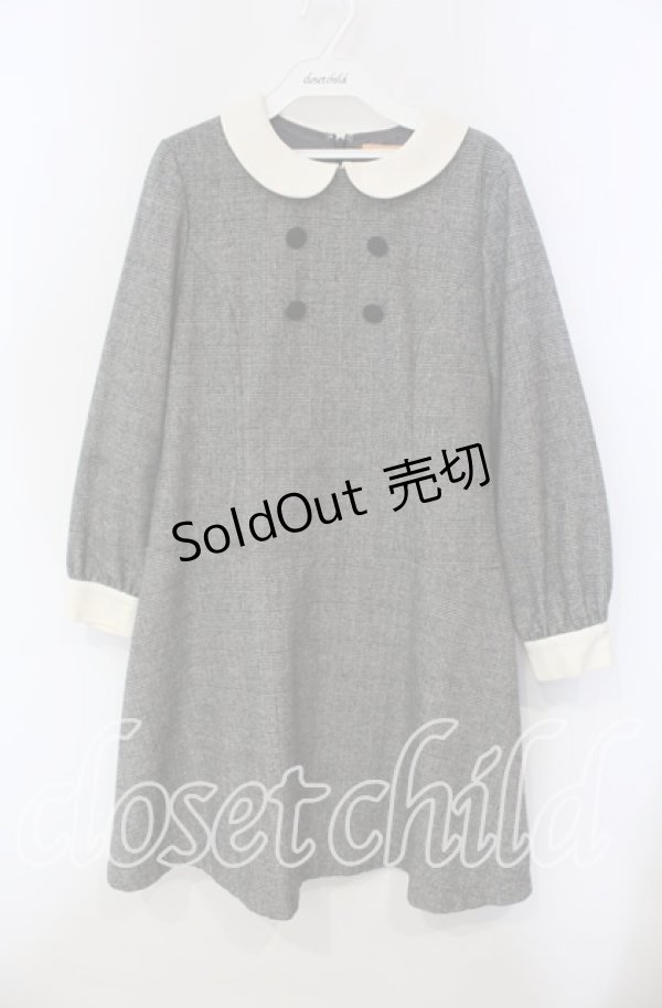 画像1: Fi.n.t / グレンチェックワンピース  グレー O-25-09-13-084-CA-OP-IG-ZT093 (1)