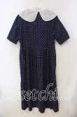 画像3: Jane Marple / Ribbon cut dobby lace collar dress ドレス M ネイビー O-25-09-13-094-JM-OP-IG-OS (3)