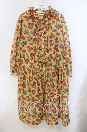 画像: Jane Marple Dans Le Salon / Flowers of Jouy layered dress M イエロー O-25-09-13-097-JM-OP-IG-OS