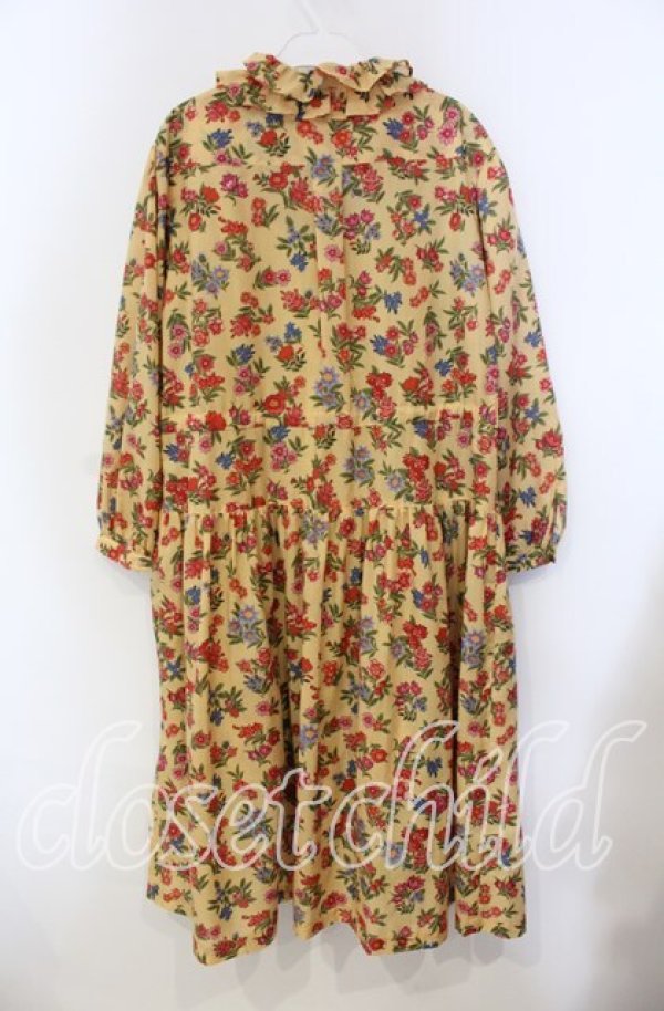 画像3: Jane Marple Dans Le Salon / Flowers of Jouy layered dress M イエロー O-25-09-13-097-JM-OP-IG-OS (3)