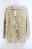 画像1: axes femme / リボンロングニットカーディガン  ベージュ O-25-09-13-010-AX-TO-IG-OS (1)