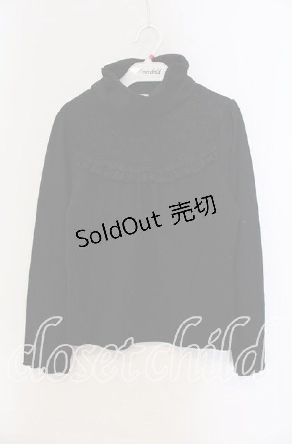 画像1: axes femme / レース切替リブタートル  クロ O-25-09-13-011-AX-TO-IG-OS (1)