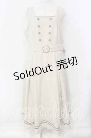 画像: 【SALE】Kurumi Collaboration / マリンアカデミアジャンパースカート 4L アイボリー O-25-09-13-110-LO-OP-OW-ZT097