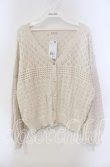 画像1: axes femme / 透かし編みニットカーディガン  生成り O-25-09-13-012-AX-TO-IG-OS (1)