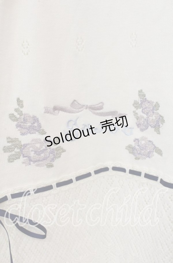 画像2: axes femme / sajou刺繍入ニットカーデ  生成り O-25-09-13-013-AX-TO-IG-OS (2)