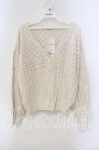 画像1: axes femme / 透かし編みニットカーディガン  生成り O-25-09-13-016-AX-TO-IG-OS (1)